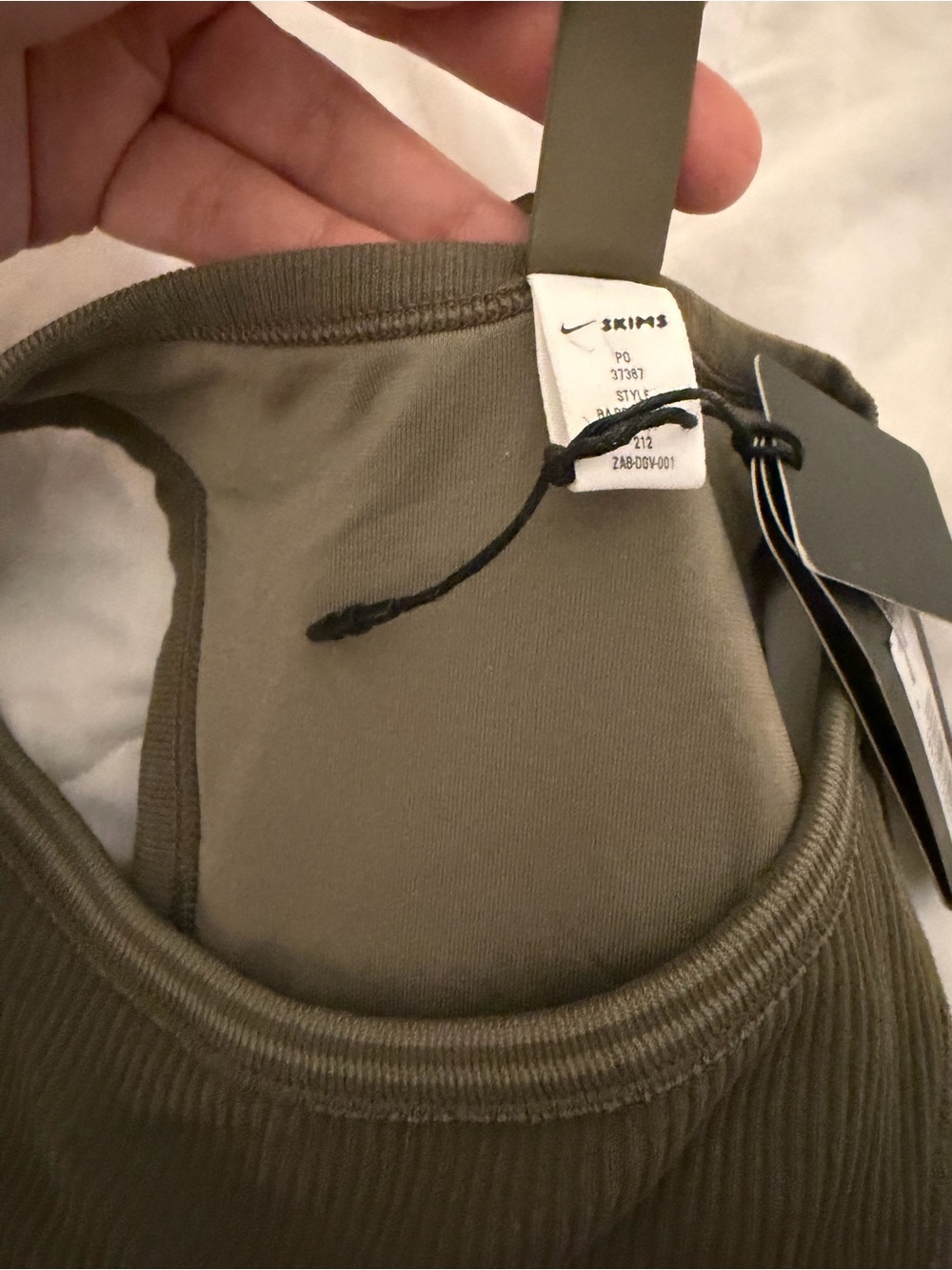 NikeSkims Ribbed Racer front Bra - Picture 5 of 5